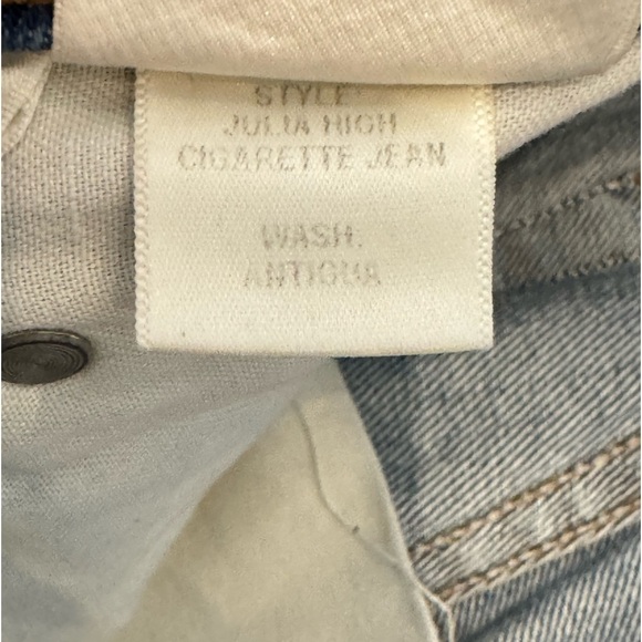 Reformation Jeans Julia High Rise Cigarette Size 24 Blue Distressed Cotton USA - Picture 10 of 10